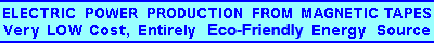 Electric Power Production From Magnetic Tapes